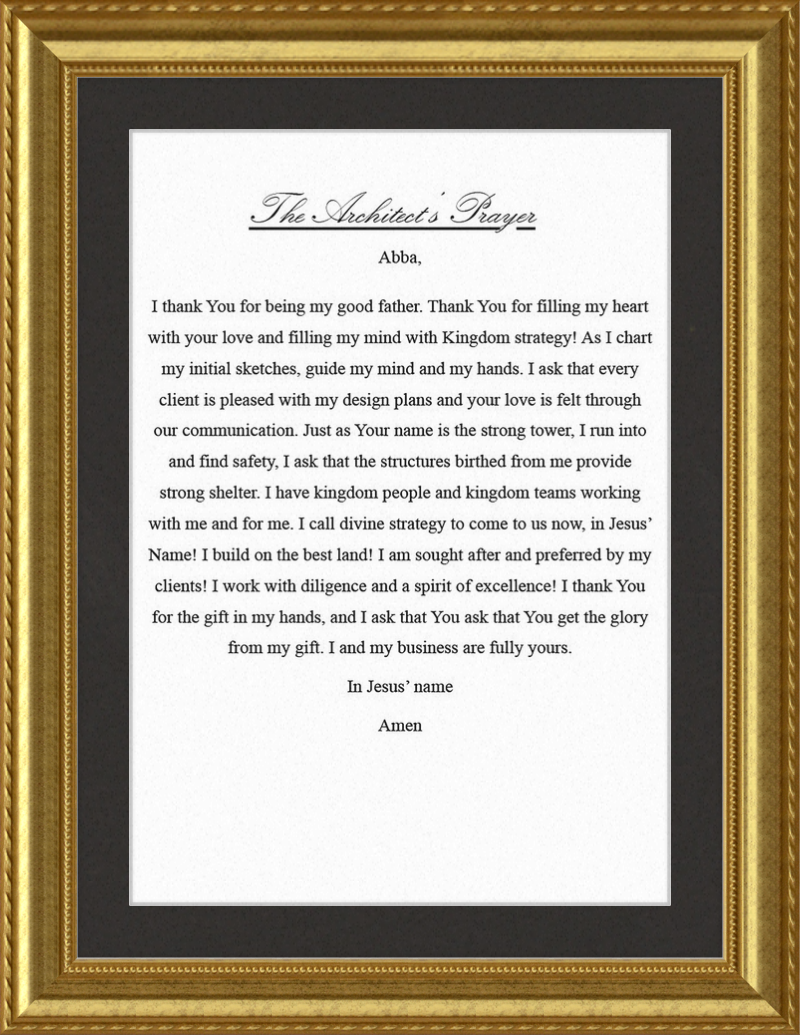 Architect's Prayer