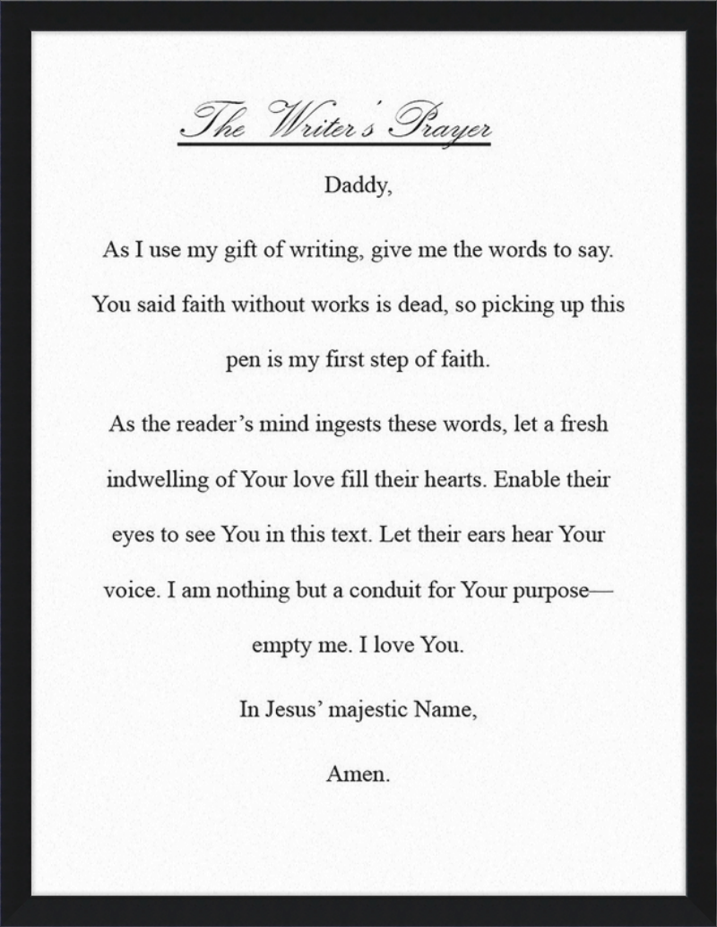 Writer's Prayer