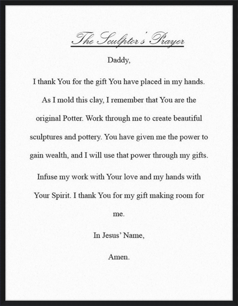 Sculptor's Prayer