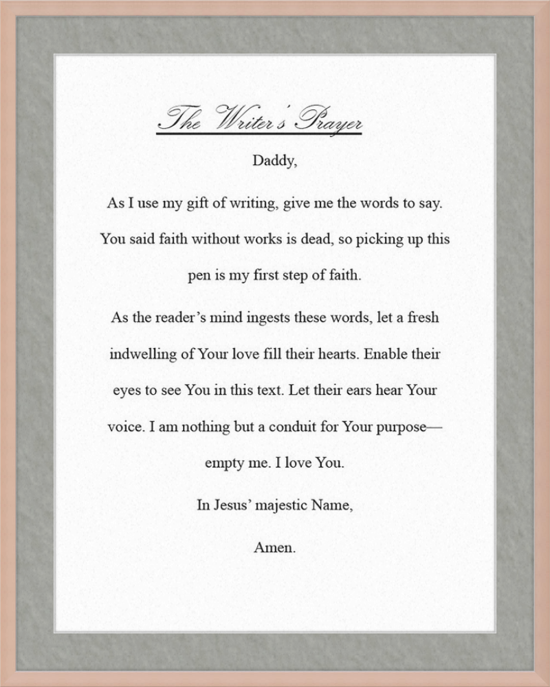 Writer's Prayer
