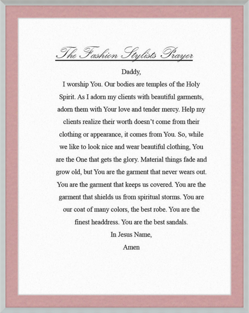 Fashion Stylist's Prayer