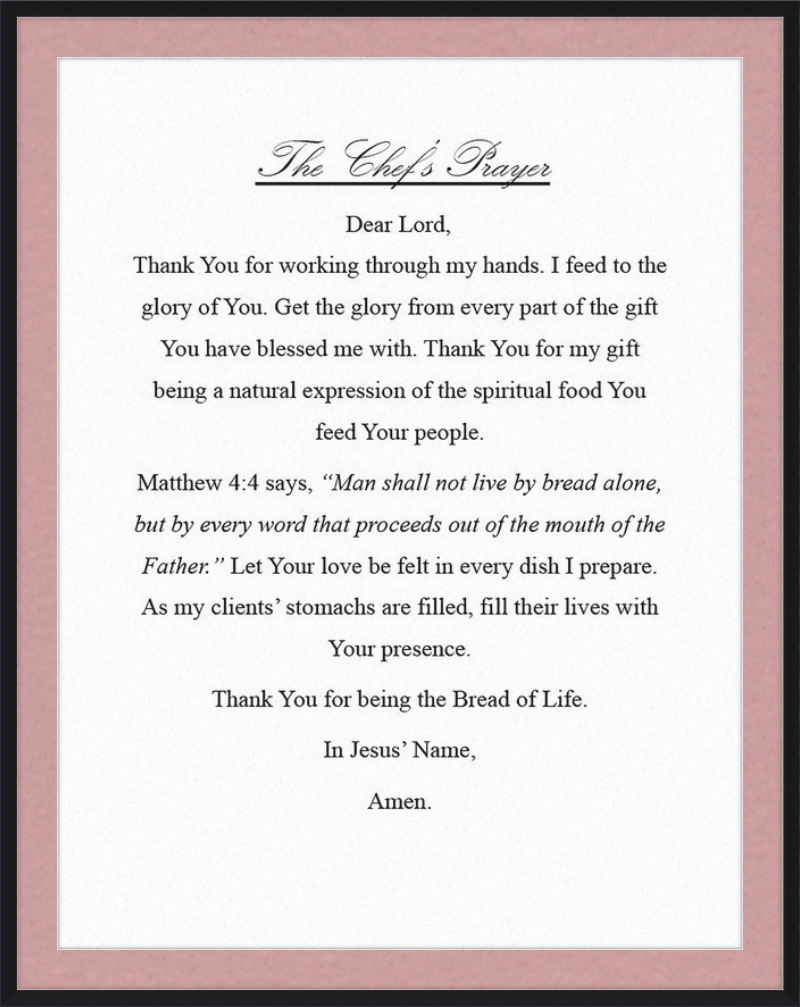 Chef's Prayer