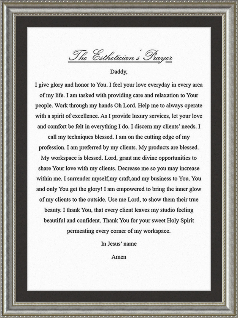 Estheticians Prayer