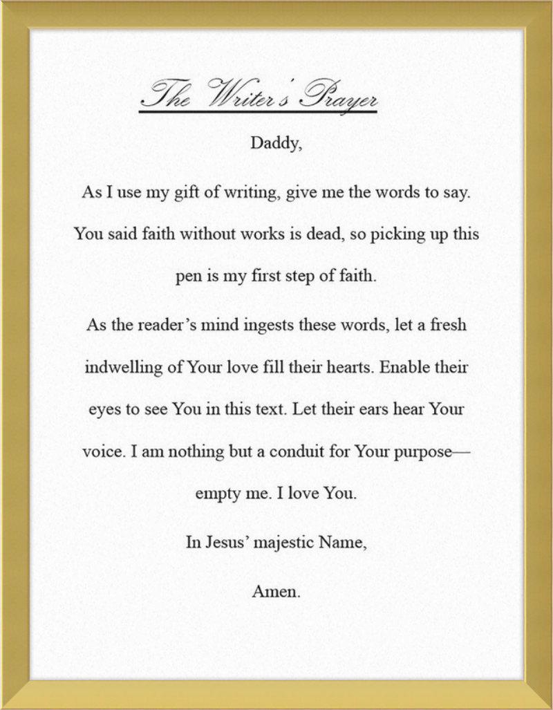 Writer's Prayer