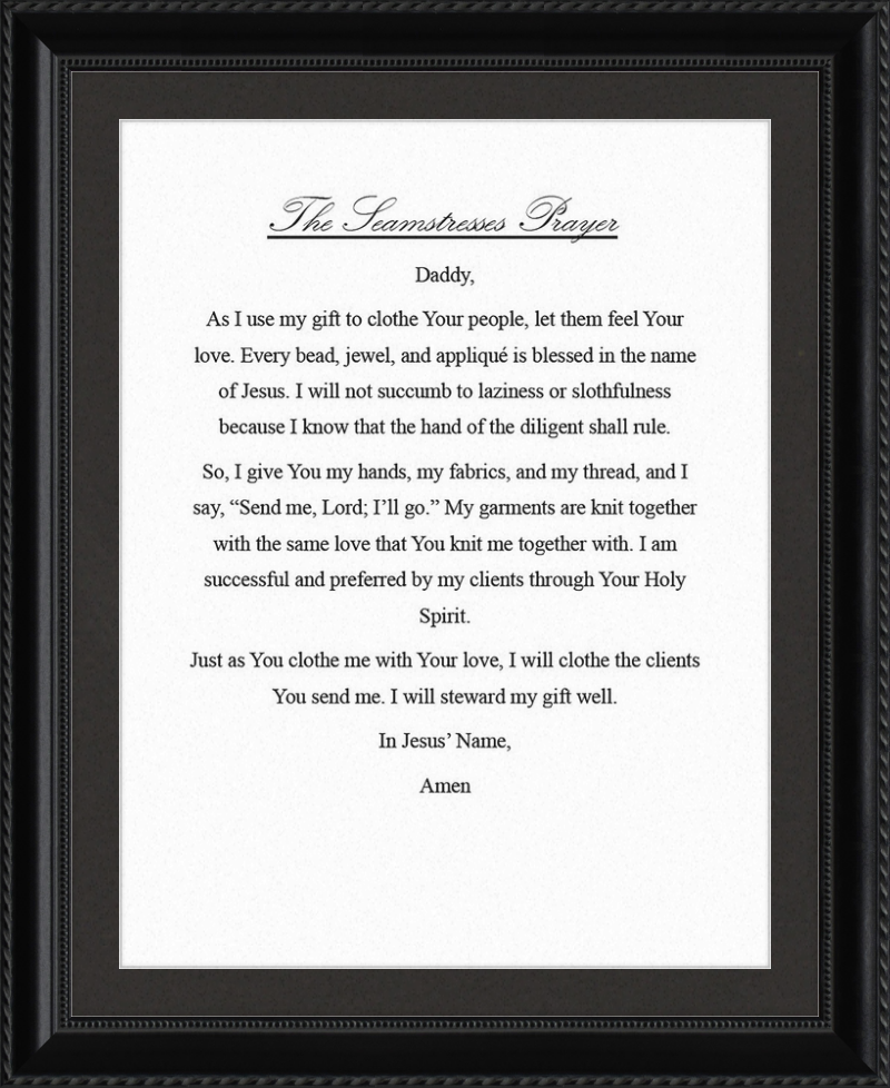 Seamstress' Prayer