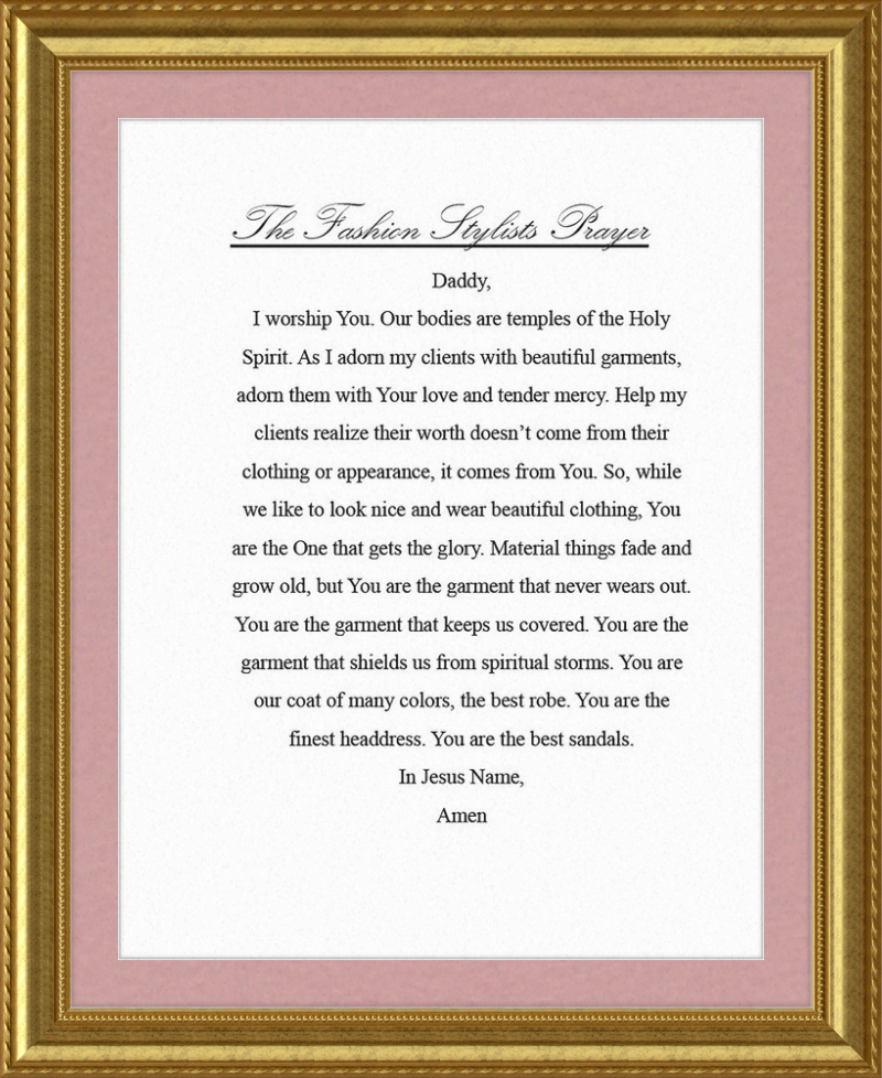 Fashion Stylist's Prayer