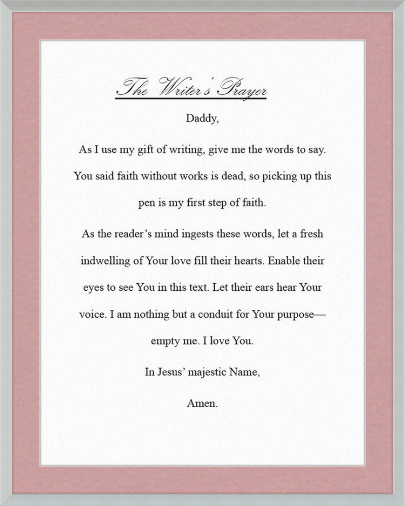 Writer's Prayer