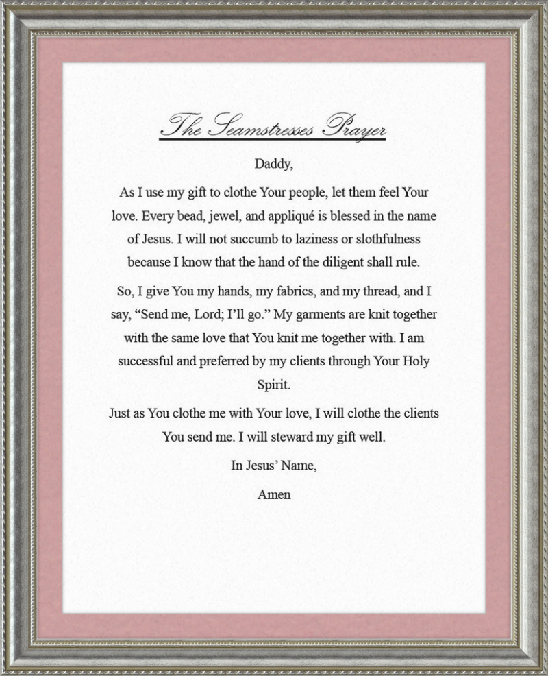 Seamstress' Prayer