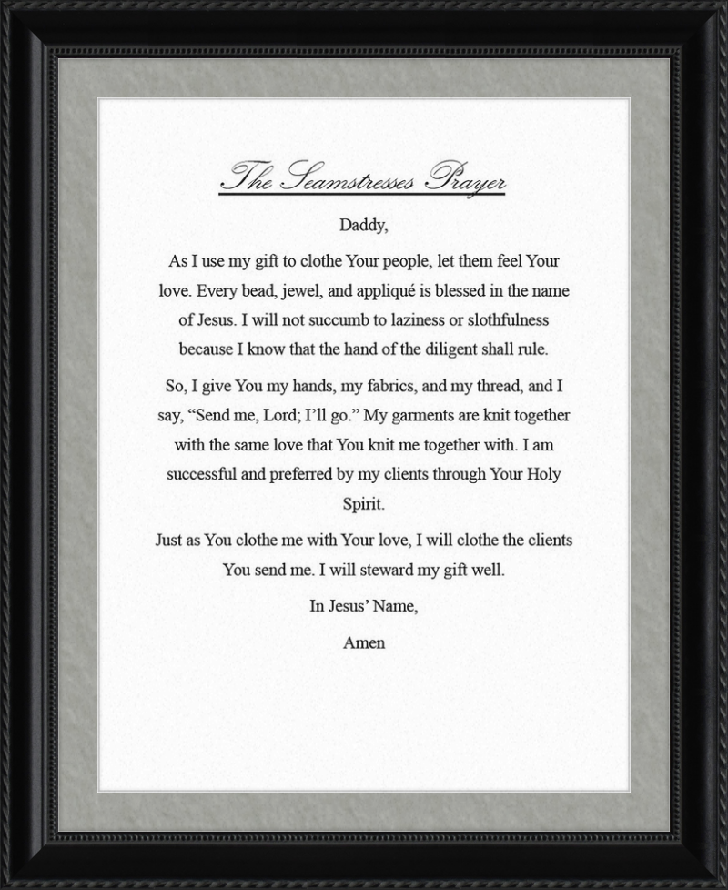 Seamstress' Prayer
