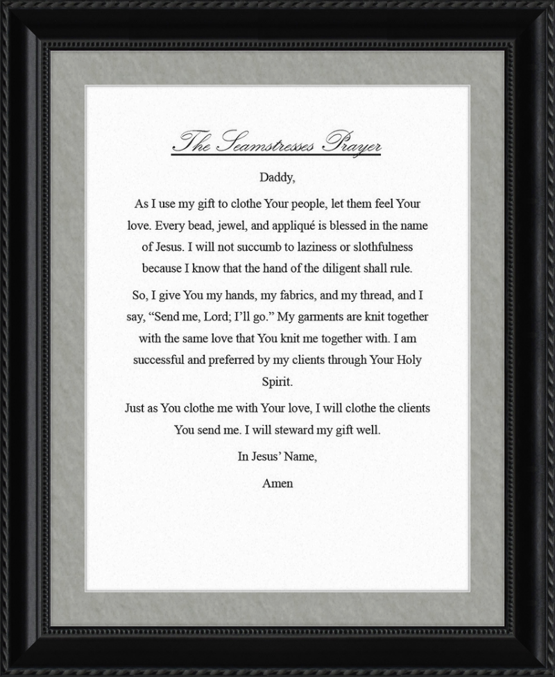 Seamstress' Prayer