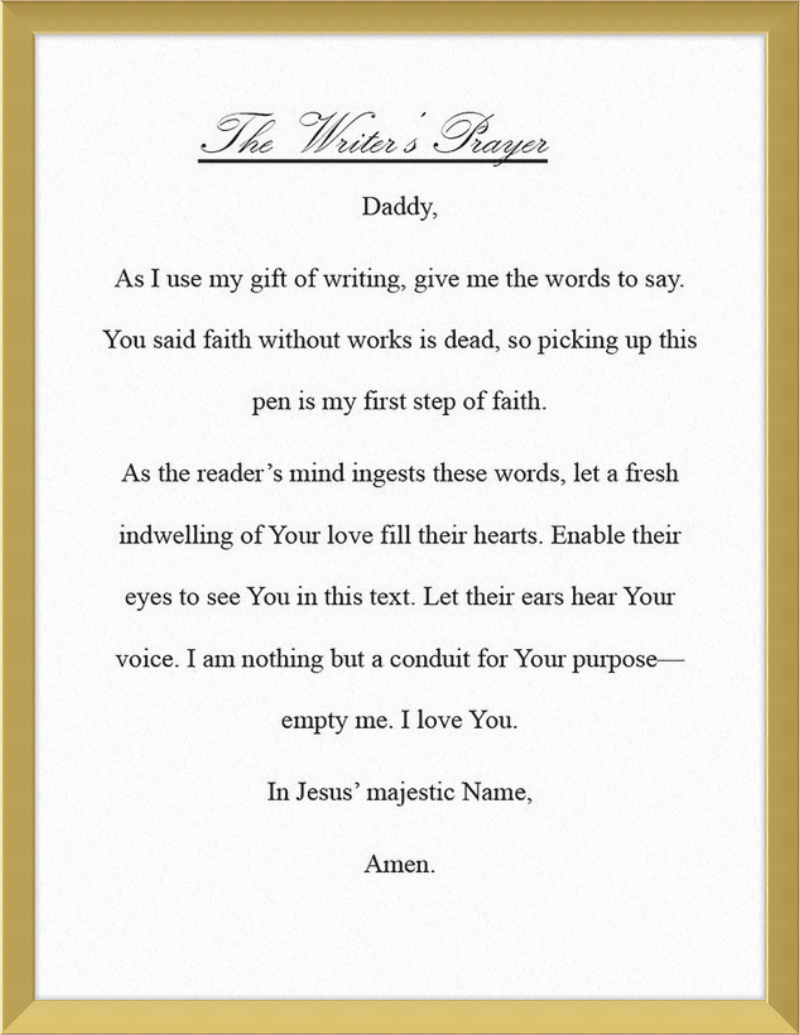 Writer's Prayer