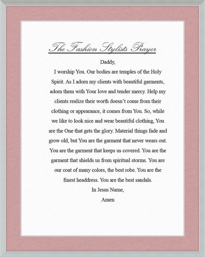 Fashion Stylist's Prayer