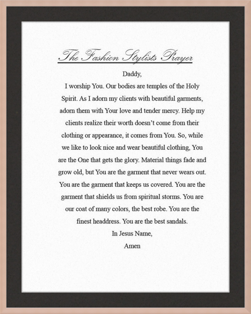 Fashion Stylist's Prayer
