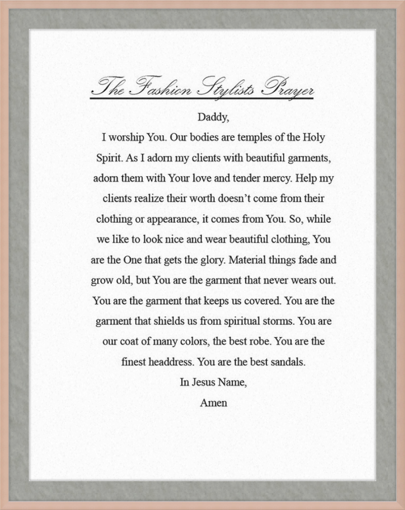 Fashion Stylist's Prayer