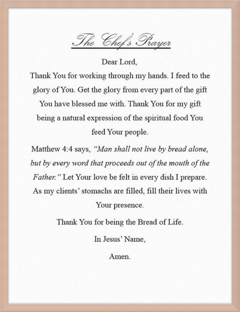Chef's Prayer