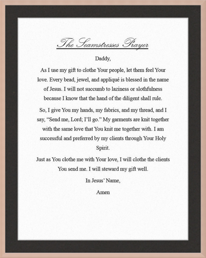 Seamstress' Prayer