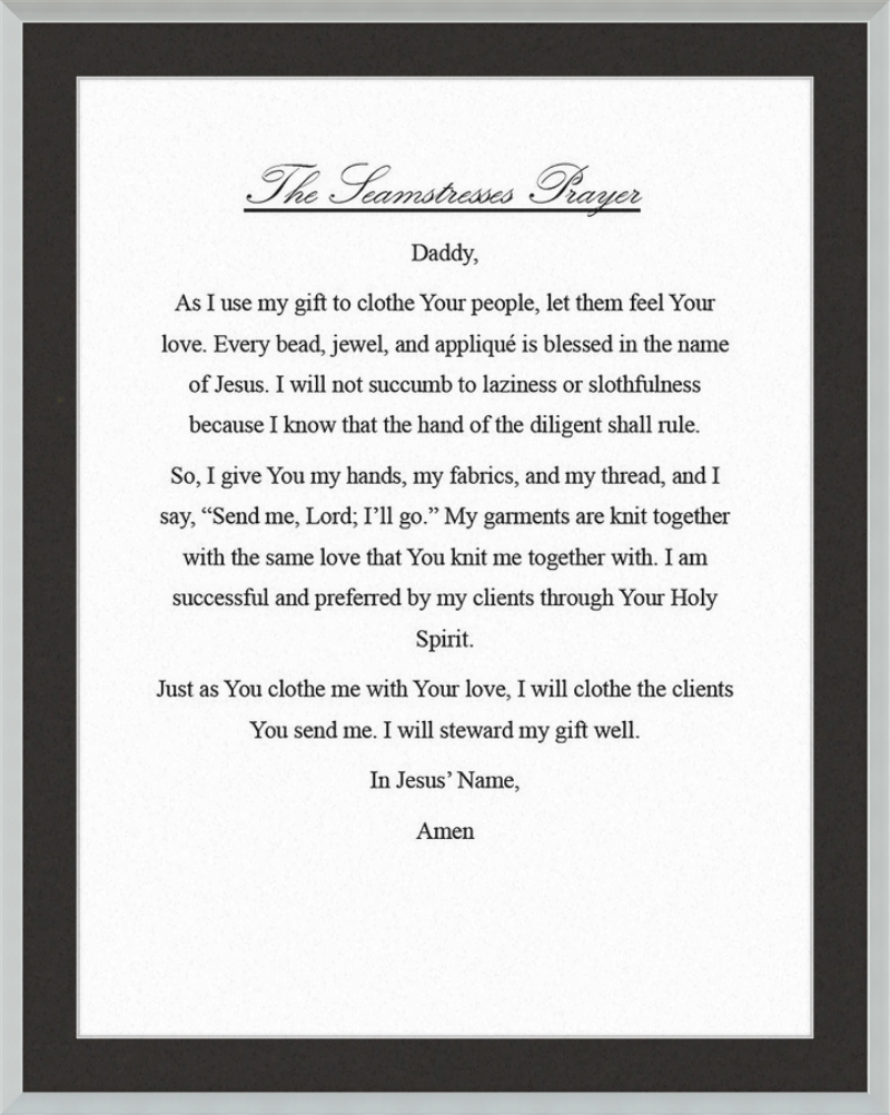 Seamstress' Prayer