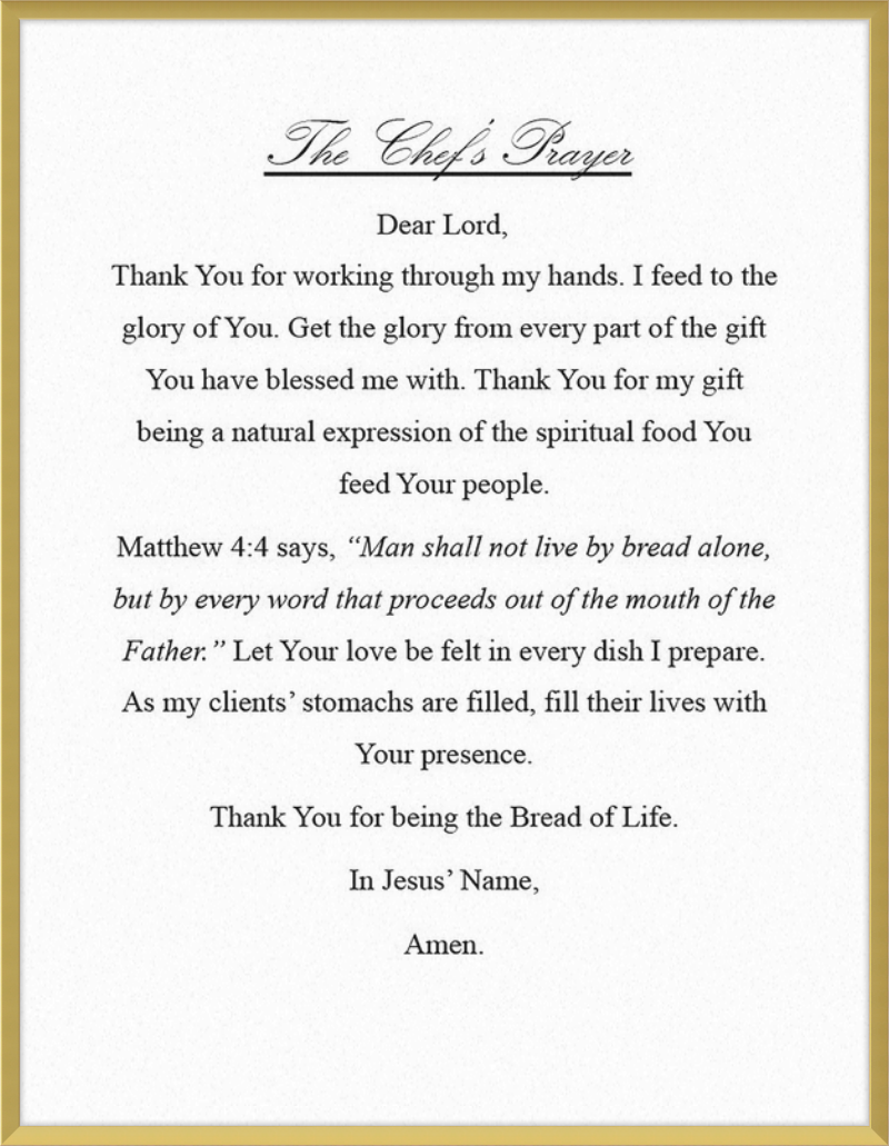 Chef's Prayer