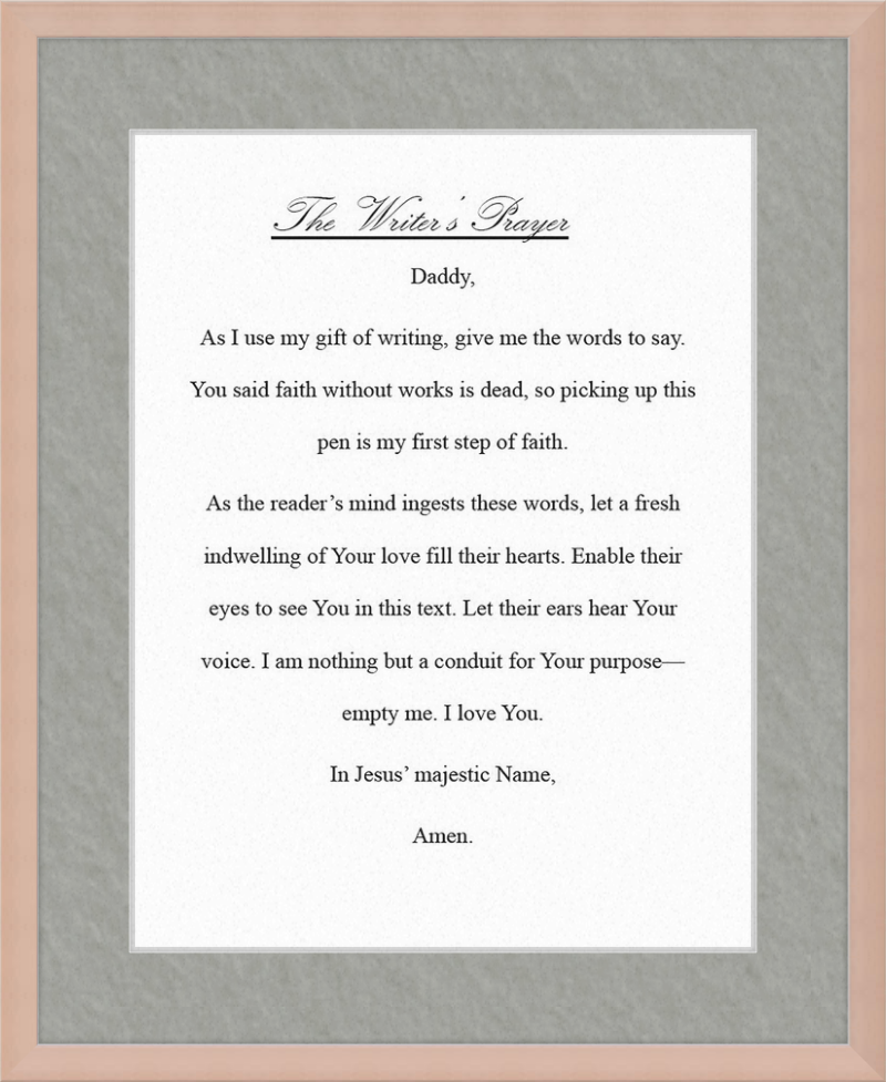 Writer's Prayer