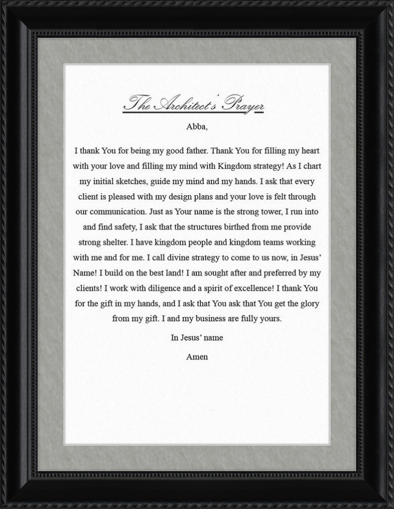 Architect's Prayer