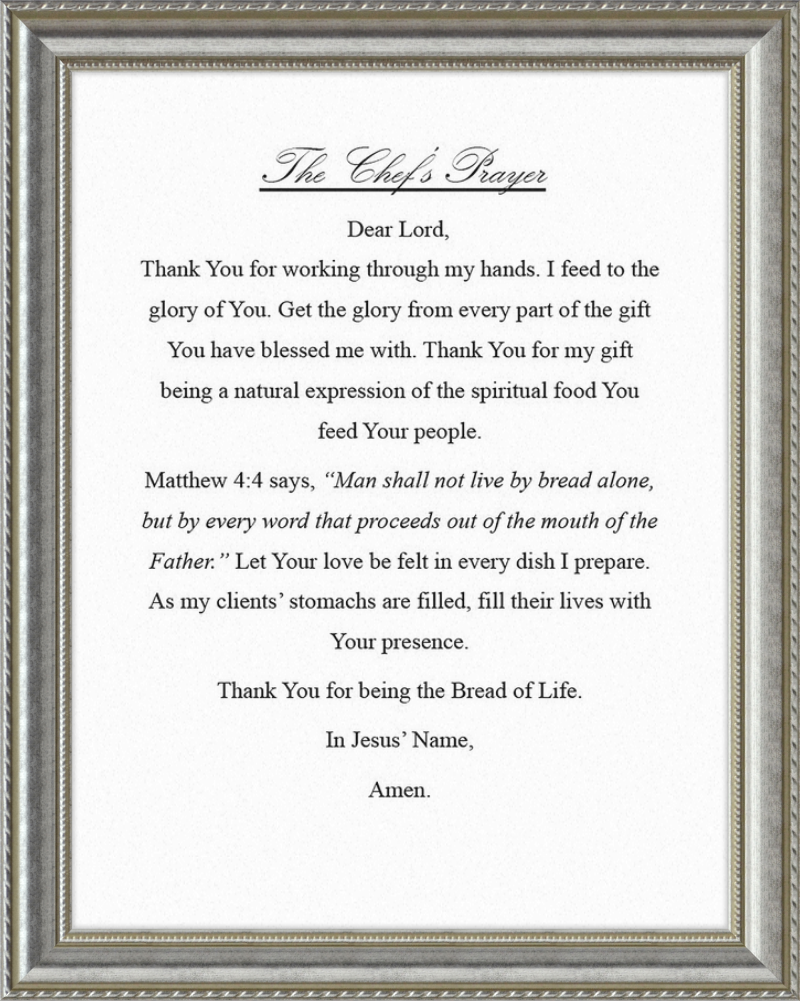 Chef's Prayer