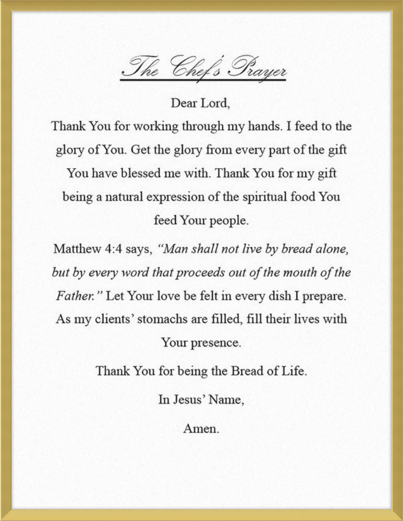 Chef's Prayer