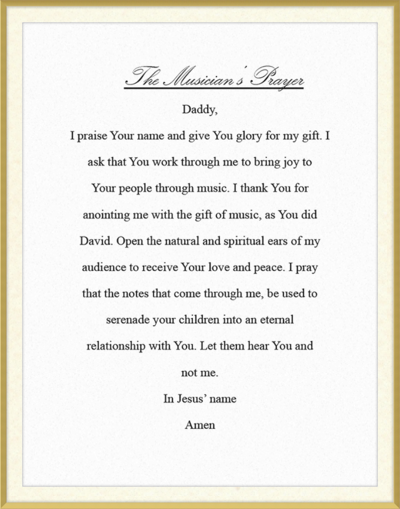 The Musician's Prayer