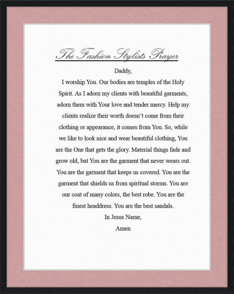 Fashion Stylist's Prayer