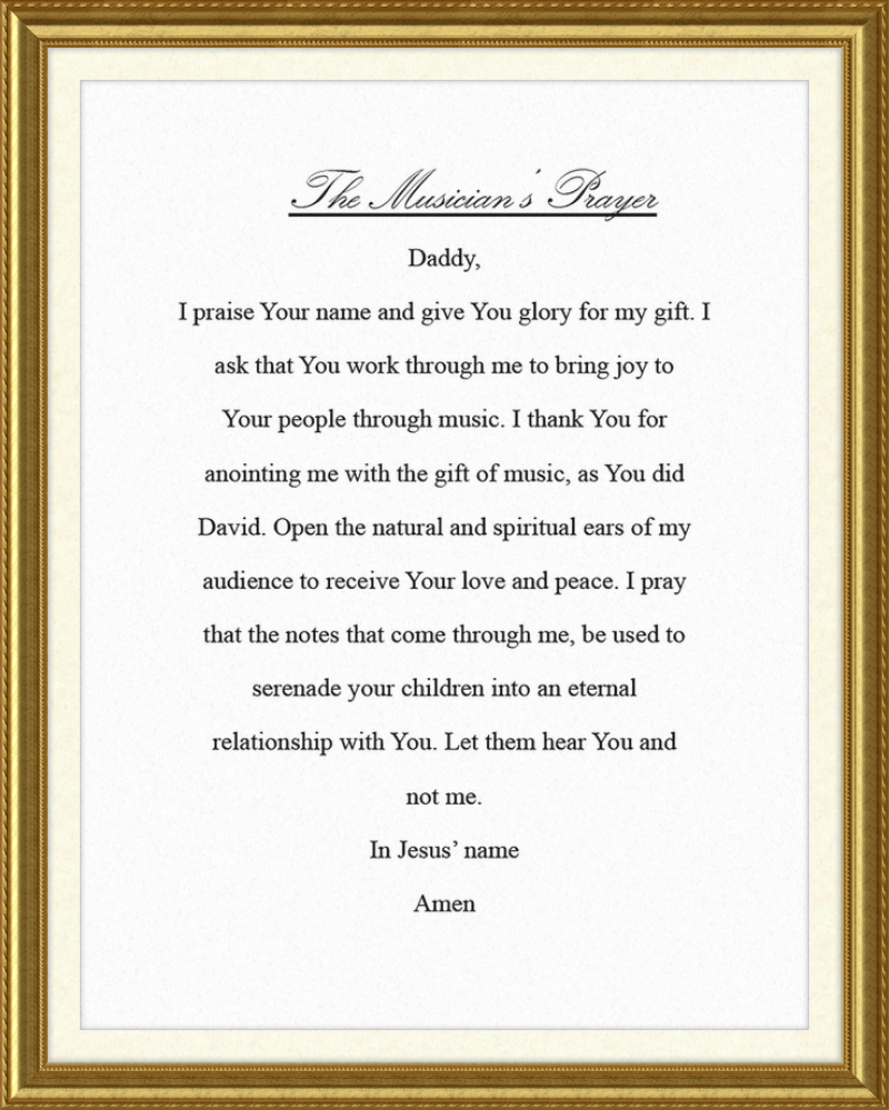 The Musician's Prayer