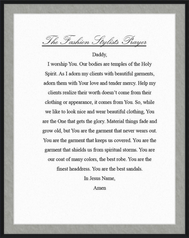 Fashion Stylist's Prayer