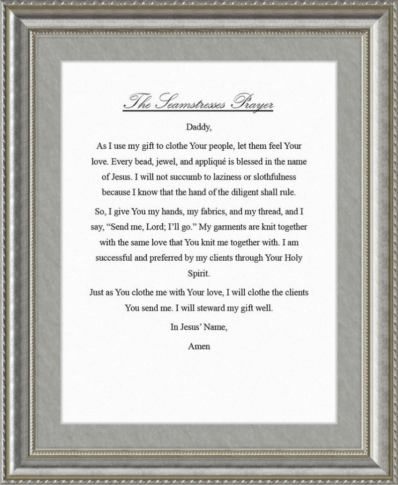 Seamstress' Prayer