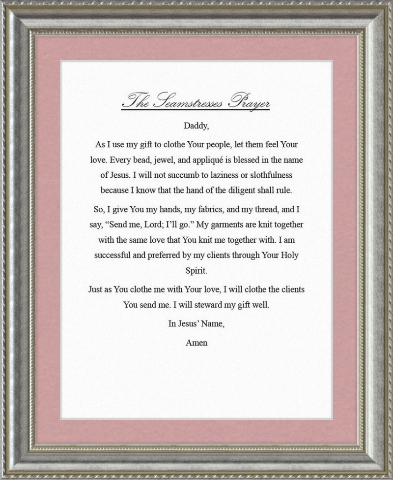 Seamstress' Prayer