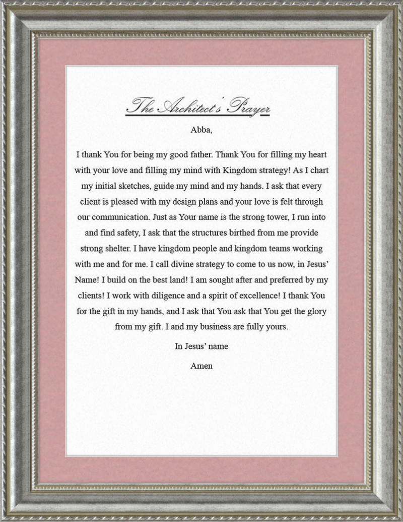 Architect's Prayer