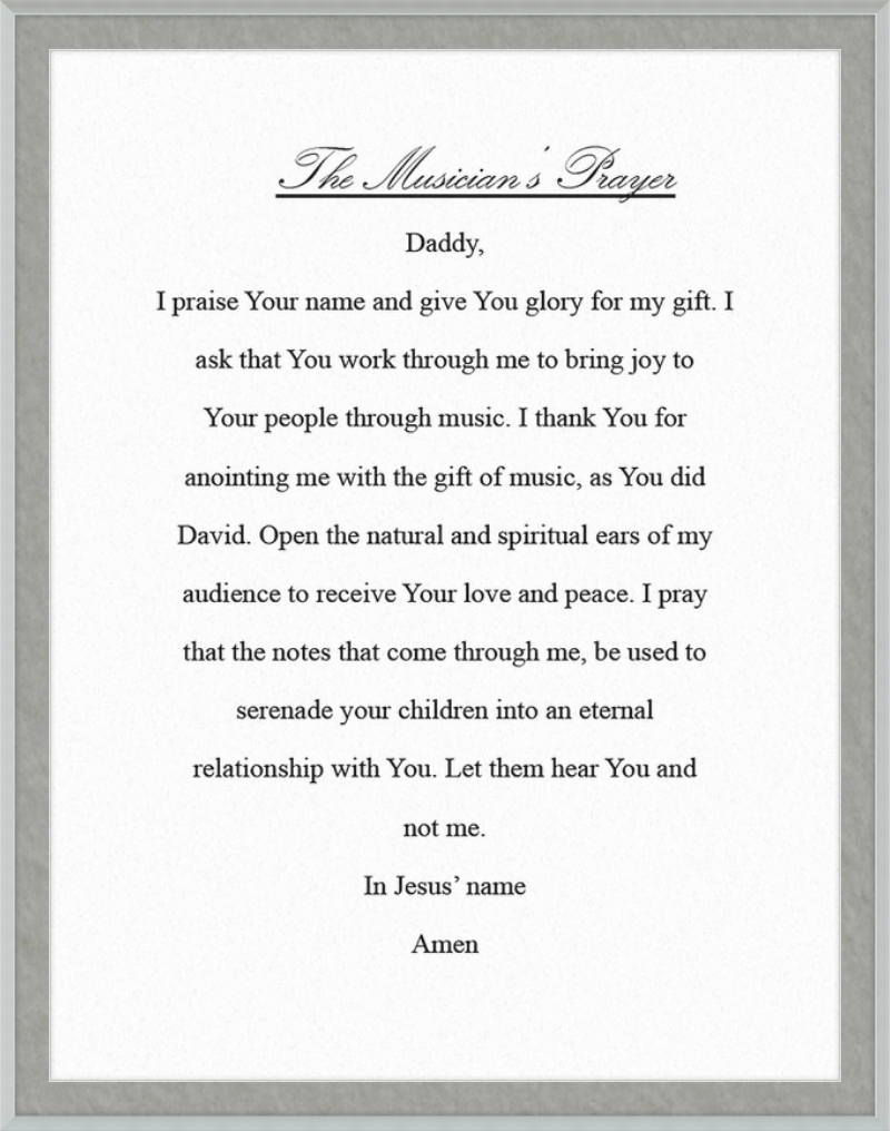 The Musician's Prayer