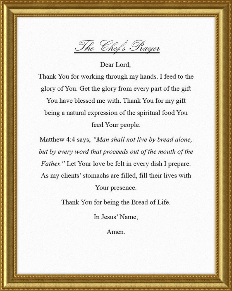 Chef's Prayer