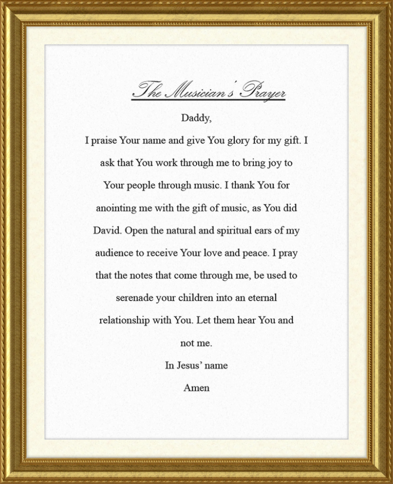 The Musician's Prayer
