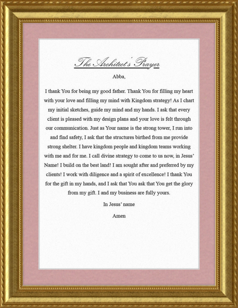 Architect's Prayer