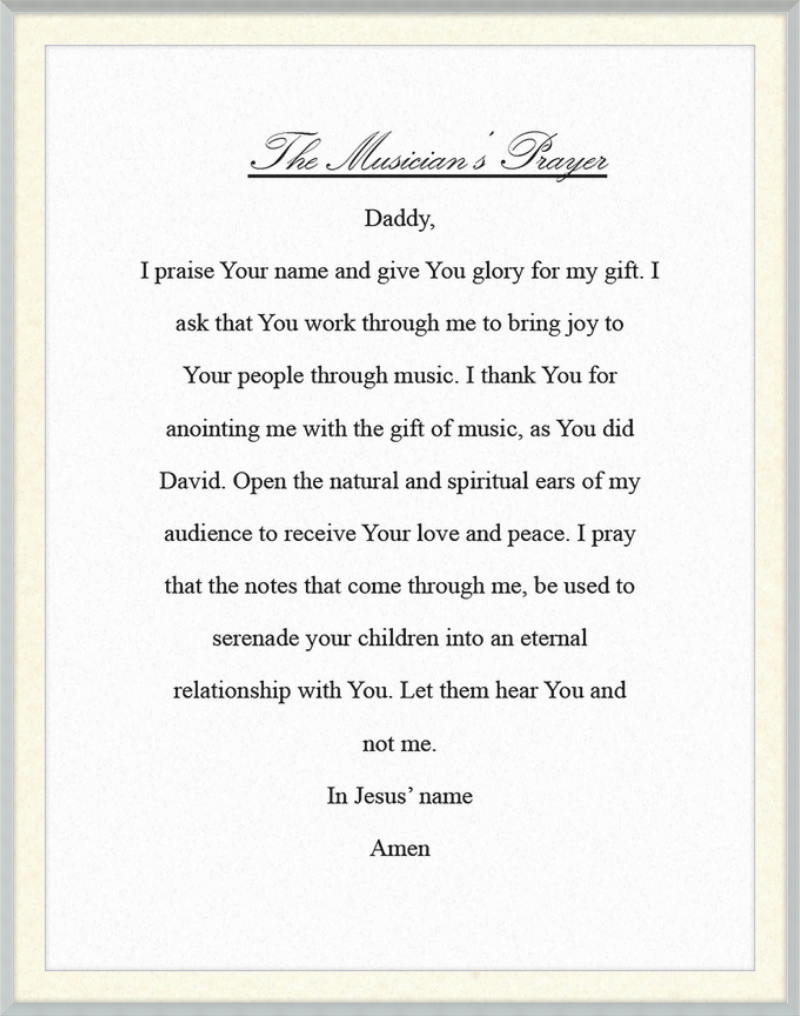 The Musician's Prayer