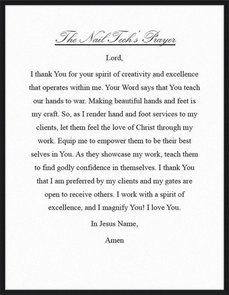 Nail Tech's Prayer