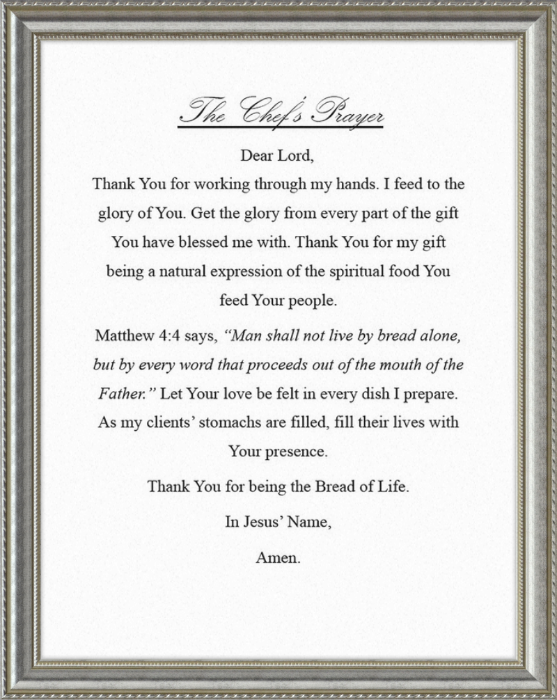 Chef's Prayer
