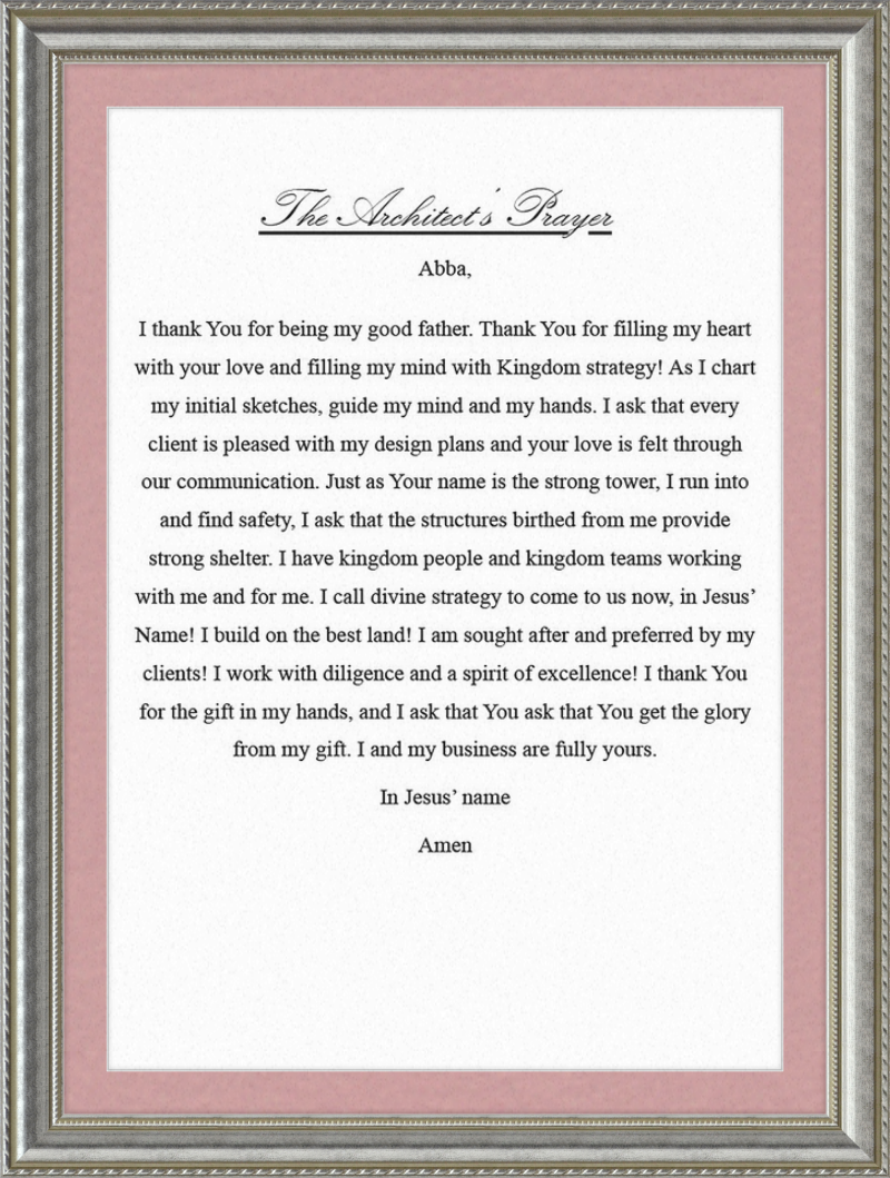 Architect's Prayer