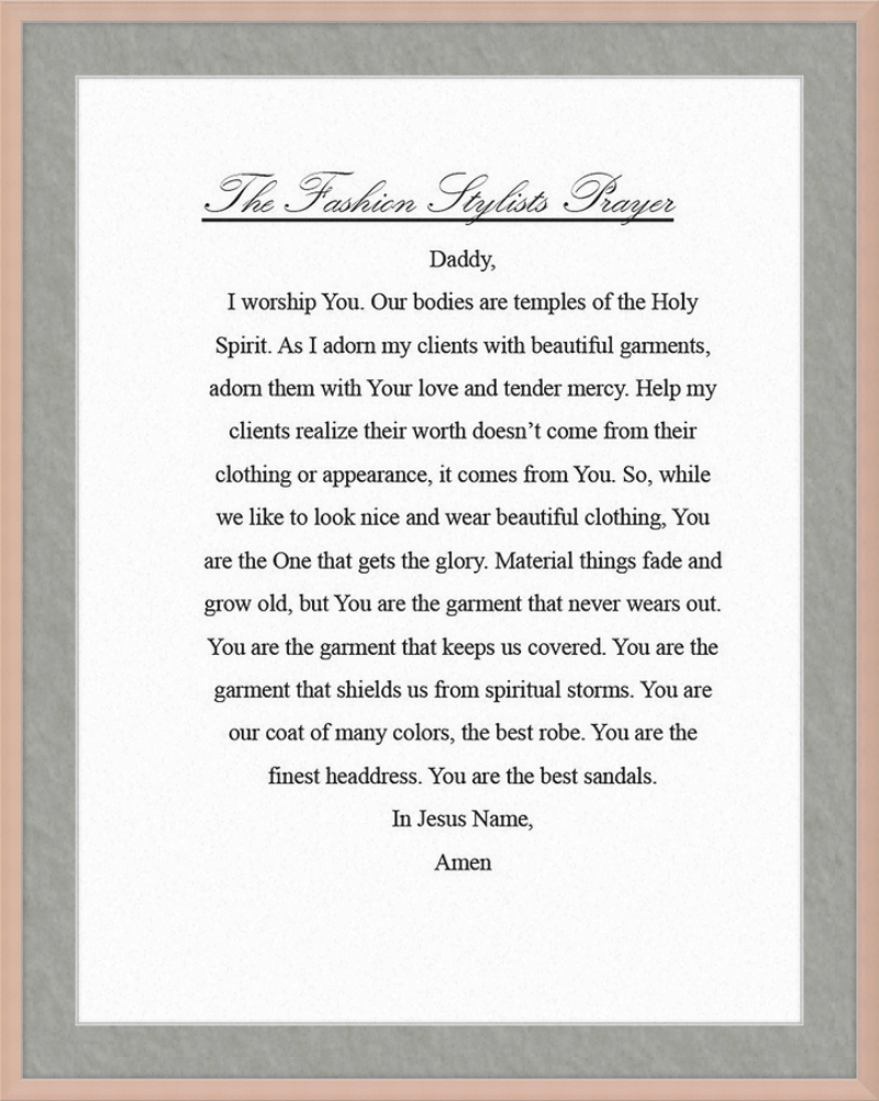 Fashion Stylist's Prayer