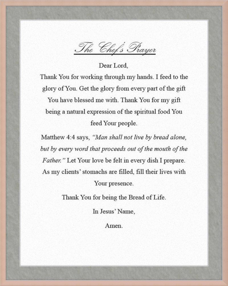 Chef's Prayer