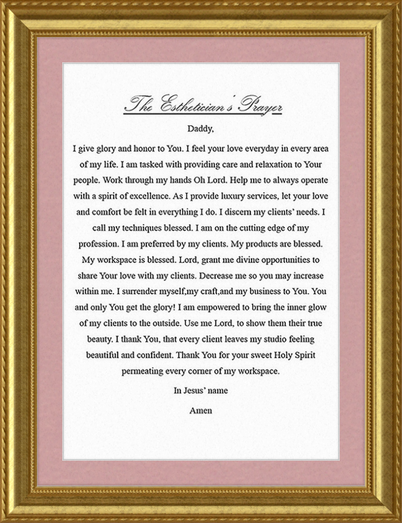 Estheticians Prayer
