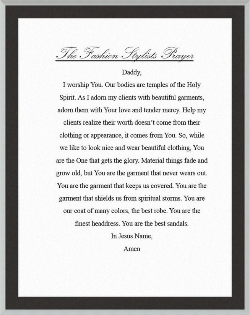 Fashion Stylist's Prayer