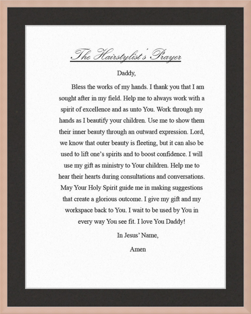 Hairstylist's Prayer