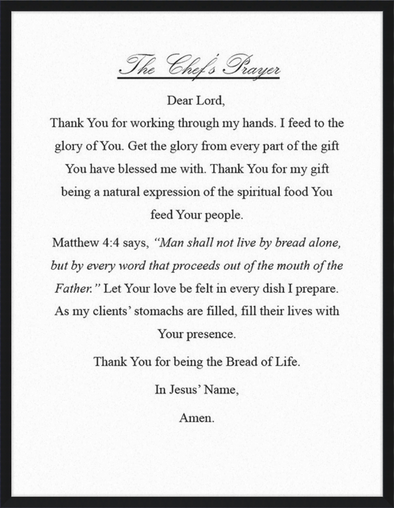 Chef's Prayer