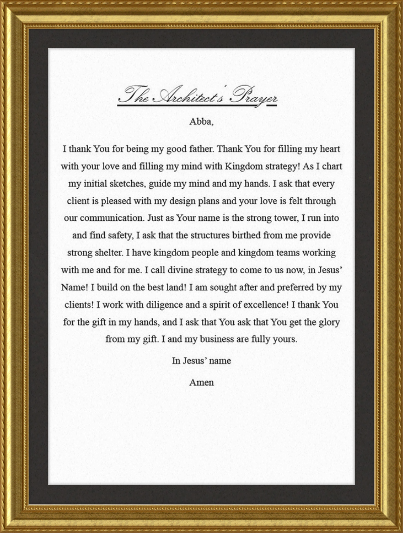 Architect's Prayer
