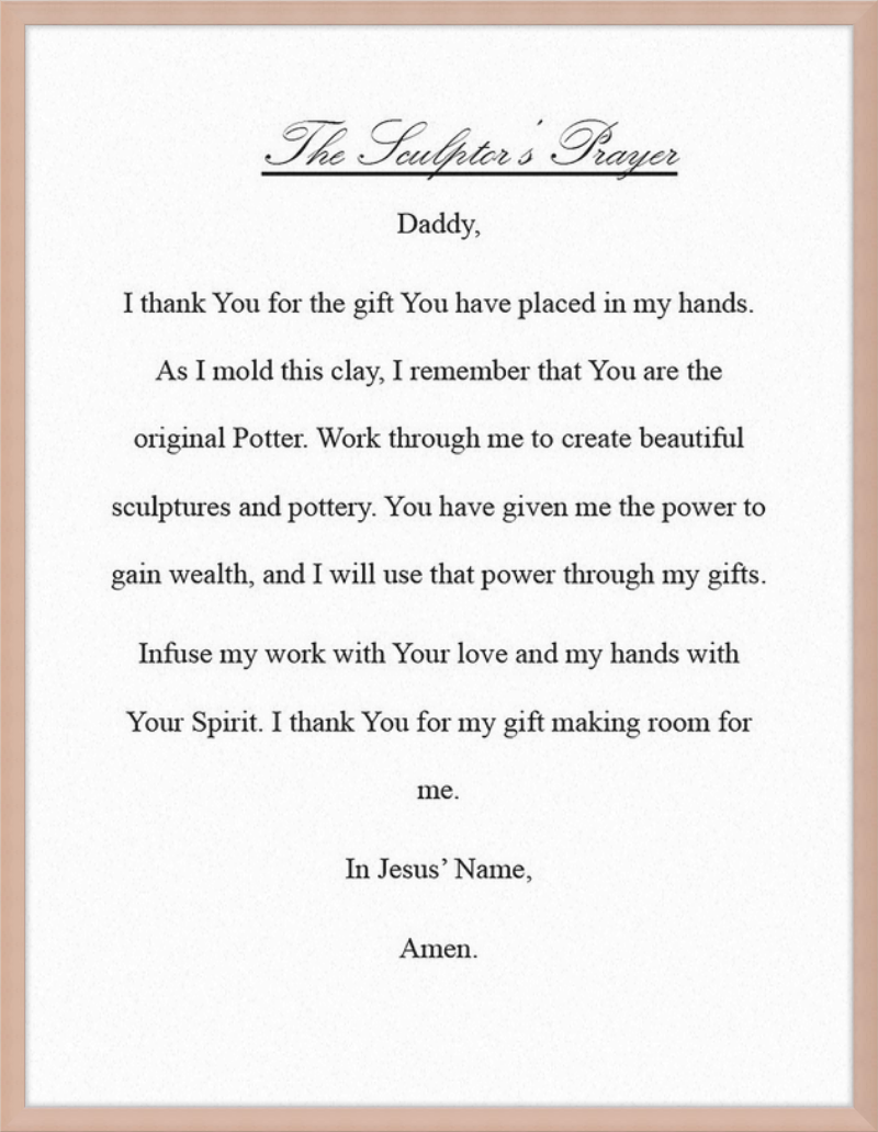Sculptor's Prayer