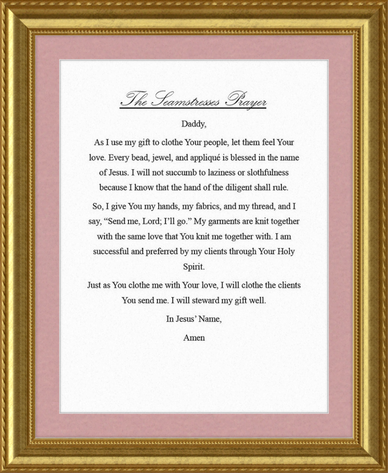 Seamstress' Prayer